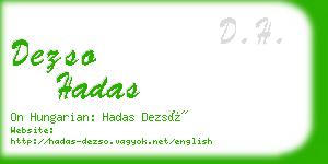 dezso hadas business card